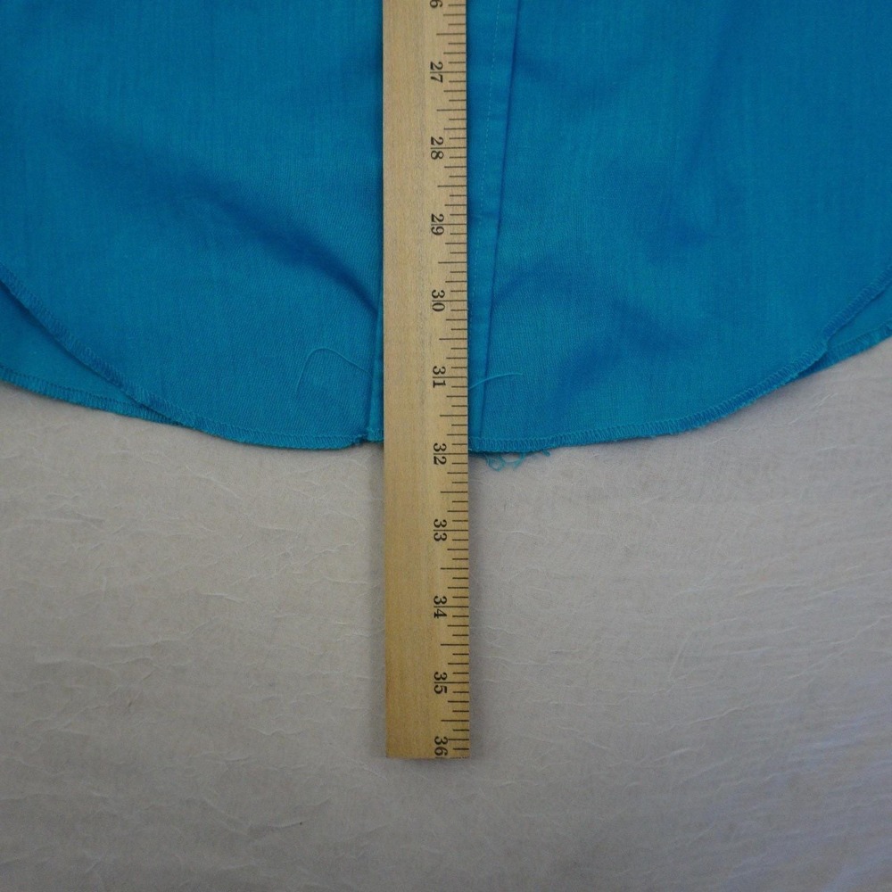 H Bar C Western Shirt Mens 15 1/2 Turquoise Pearl Snap Cowboy Rodeo - Picture 5 of 10